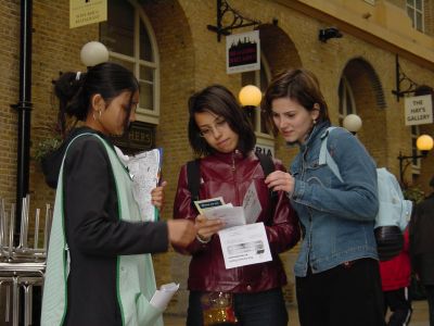 Young pilgrims at Hay's  Galleria