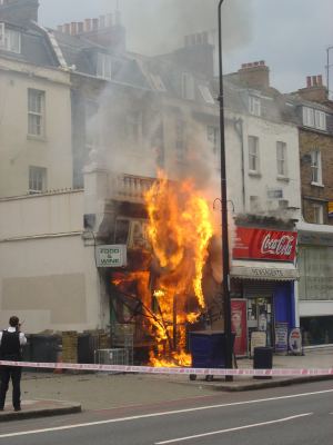 Fire in Clapham Road