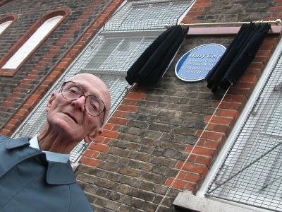 Harry Cole at the unveiling ceremony