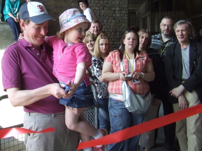 Nick Stanton cuts the ribbon to open Whites Ground