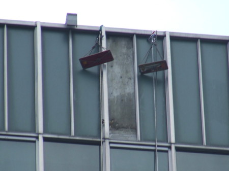 Missing cladding at Hannibal House