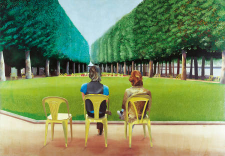 David Hockney - Le Parc Des Sources, Vichy (1970)
