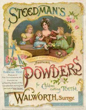 An advert for Steedmanâ€™s Soothing Powders dating