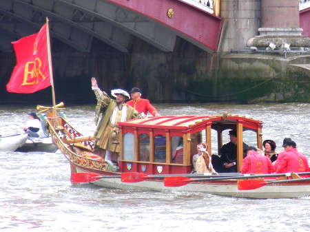 Henry VIII takes to the Thames for Tudor River Pageant