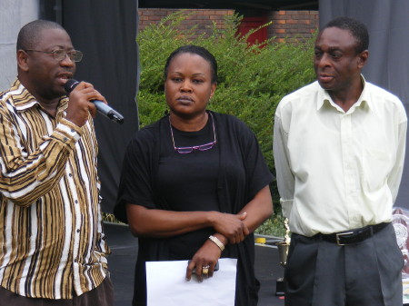 Cllr Mackie Sheik, Grace Idowu and Tim Idowu