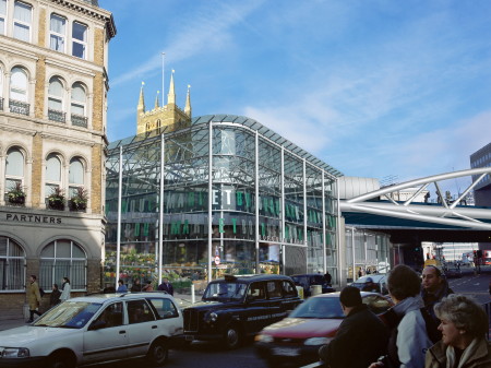 Future glazed market hall at Borough Market