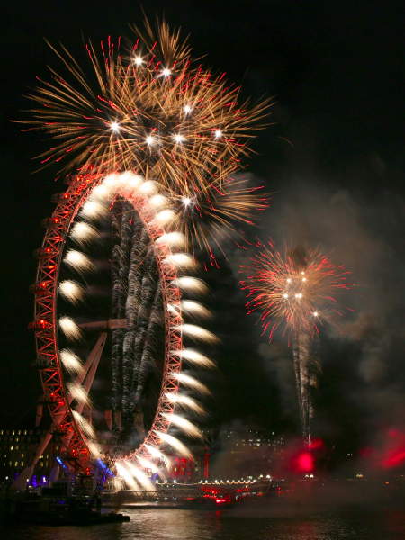 Pictures: New Year fireworks at London Eye