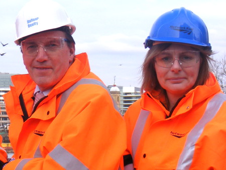 Simon Hughes MP and Cllr Adele Morris visiting the