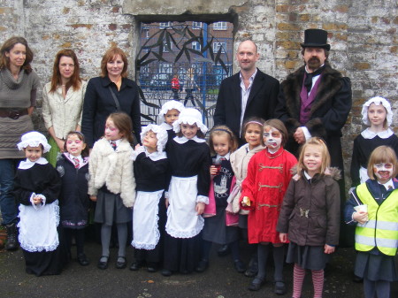 Charles Dickens drops in to Little Dorrit Park for opening of new playground