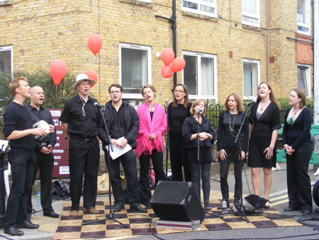 A capella choir in Bermondsey street