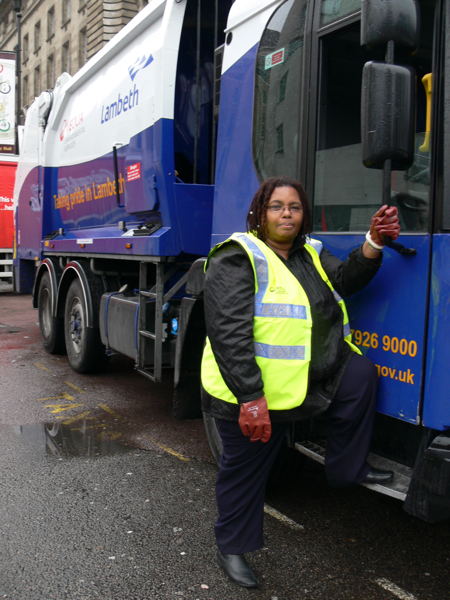 Lambeth councillor joins dustcart crew on South Bank round