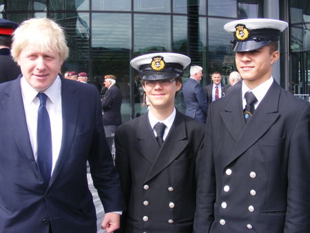 Nautical School pupils join Boris for Armed Forces Day flag ceremony