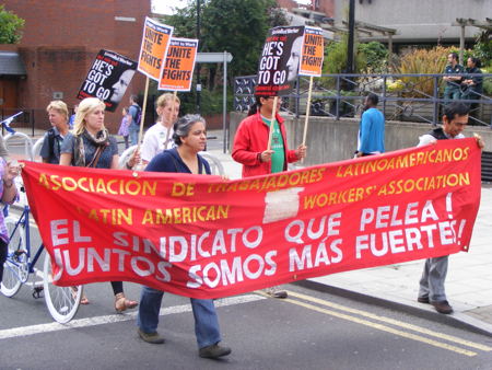 Public sector strike: march and picket lines in SE1