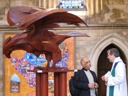 Sophie Dickens' Four Evangelists sculptures at Southwark Cathedral