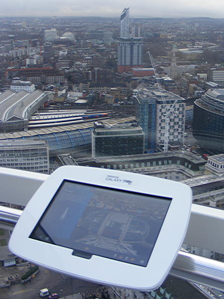 Tablet computers installed in London Eye capsules