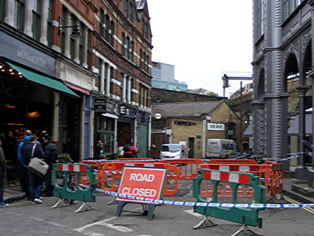 Stoney Street shut after crater appears outside Borough Market