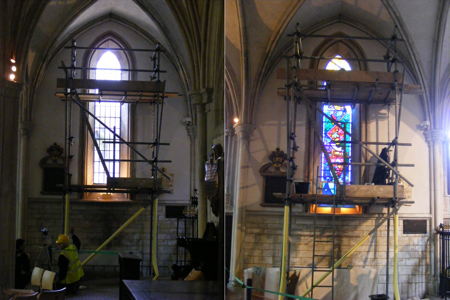Diamond Jubilee stained glass window installed at Southwark Cathedral