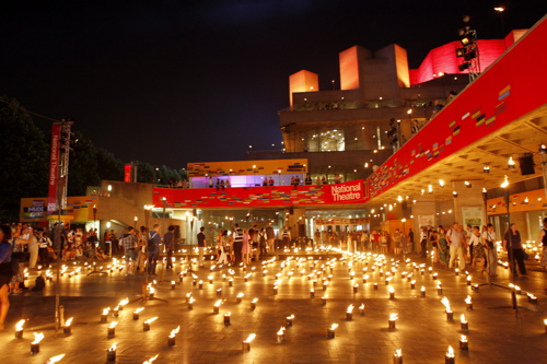 South Bank’s National Theatre ablaze for Olympic celebrations