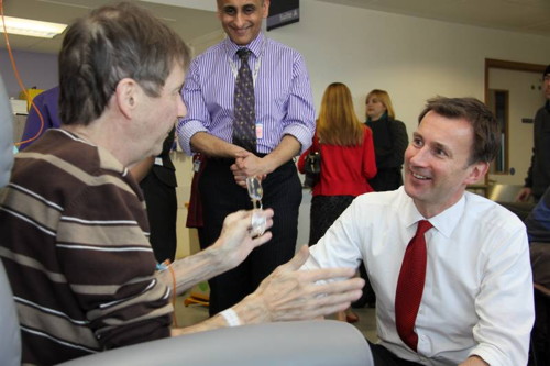 Jeremy Hunt meets patients and staff at Guy’s Hospital