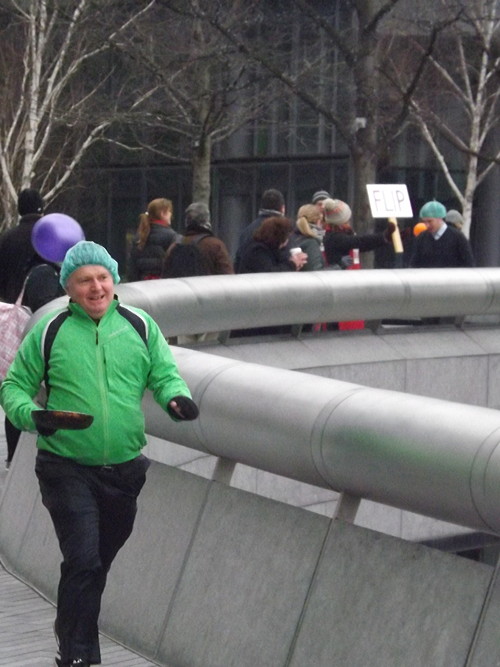 Local firms compete in Bankside and London Bridge pancake races