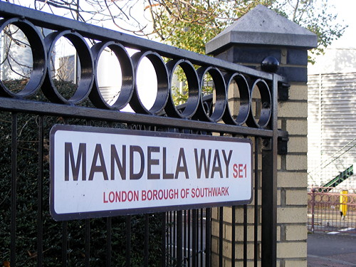 Tributes to Nelson Mandela at Southwark Cathedral and South Bank