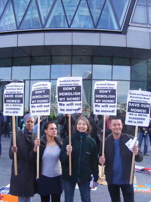 'Save our homes' - Quadrant House residents join City Hall demo