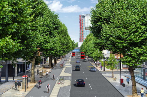 Segregated cycle track on Blackfriars Road: consultation launched [3  September 2014]