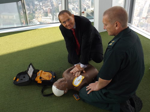 Western Europe’s highest defibrillator installed at the Shard