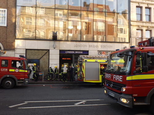Firefighters tackle small blaze at London Bridge Tube Station