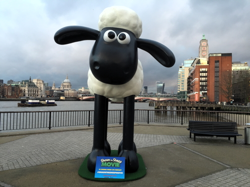 Shaun the Sheep statue arrives on South Bank