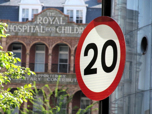20 mph speed limit from Westminster Bridge to Southwark Street