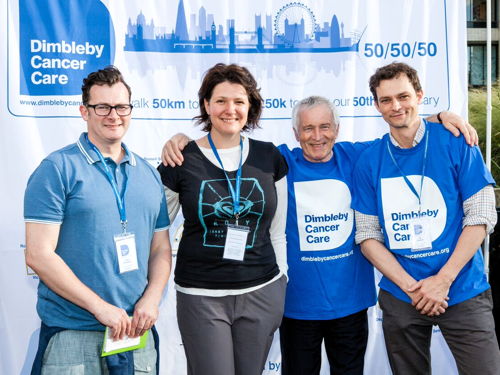 Jonathan Dimbleby leads 50km walk to raise funds for cancer charity