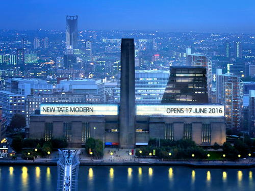 Tate Modern extension will open on Friday 17 June 2016