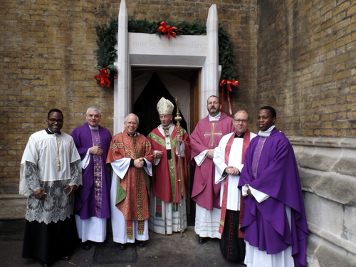 Christian unity walkers visit holy door at St George’s Cathedral