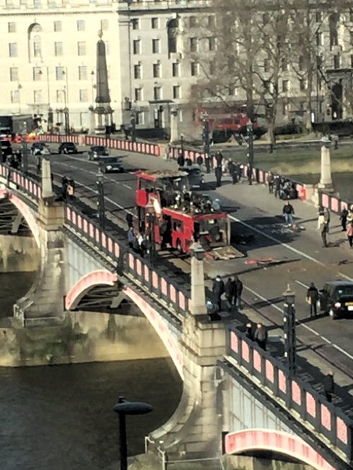 Bus blown up on Lambeth Bridge for ‘The Foreigner’ movie