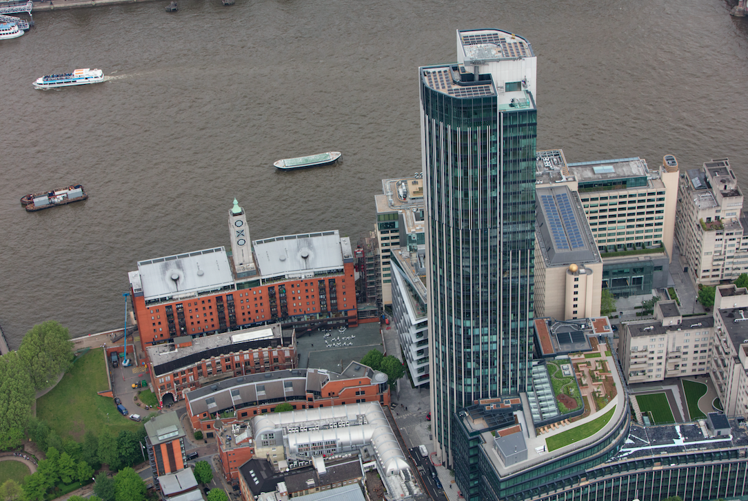 Solar panels installed on top of South Bank Tower