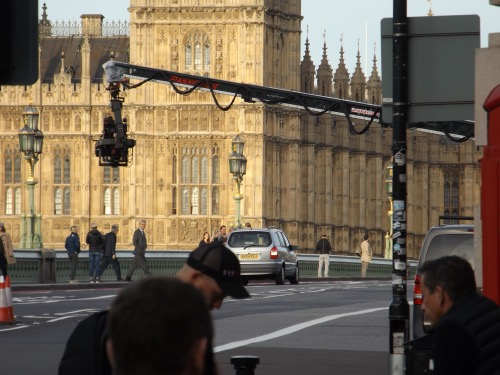 Transformers 5 filming on Westminster Bridge