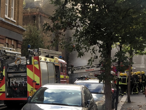Major fire at newspaper & TV channel offices in Sanctuary Street