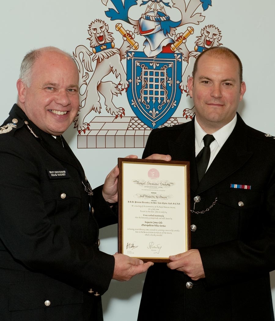 Commendation for police inspector who saved life of heart attack victim