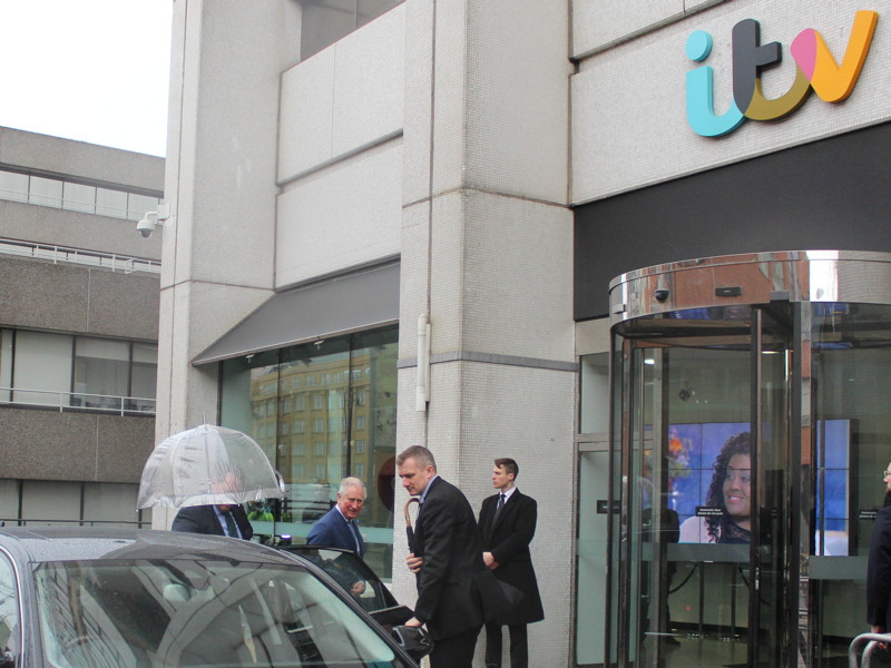 Charles and Camilla visit ITV’s South Bank HQ