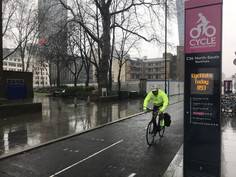 Blackfriars Road bike counter records 80,000 journeys in a month