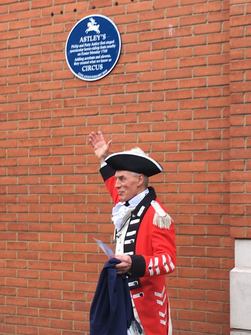 250 years on, plaque unveiled near site of first circus