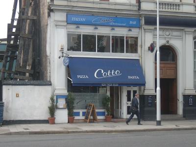 Cotto Italian restaurant in Westminster Bridge Road