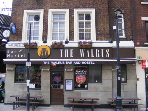 The Walrus Bar And Hostel Lower Marsh Westminster Bridge Road Se1