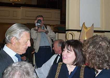 Sir Angus Ogilvy chats with Cllr Clare Whelan
