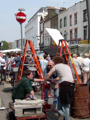 Filming in Lower Marsh