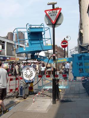 Filming in Lower Marsh