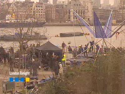 Closer filming on the South Bank