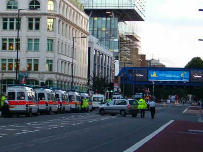 Police in Blackfriars  Road