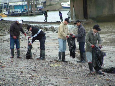 Savoy staff on foreshore